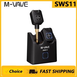 M-VAVE | M-VAVE SWS11 Wireless Guitar System 5.8GHz Digital Transmitter Receiver 24bit/48kHz Audio <4.6ms Low Latency 6 Channels