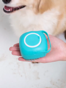Pet Silicone Massage Bath Brush Soft Silicon Pet Bath Brush Gentle Skin Baby Bath