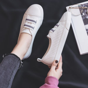 Summer Womens Slip-On White Shoes 2025 New Trend Autumn Low Cut Nurse Shoes Pregnant Women Shoes Bean Shoes Casual Style