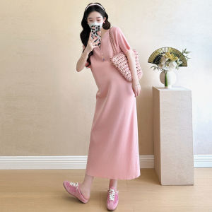 Stylish Trendy Knit Maternity Dress