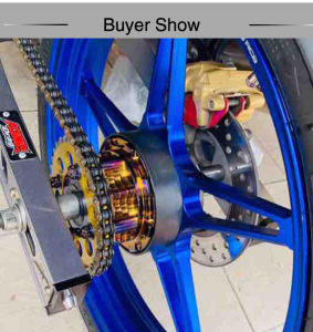 CNC อลูมิเนียมโซ่รถจักรยานยนต์เฟืองที่นั่งดิสก์เบรคฮับสำหรับ Yamaha SPARK135