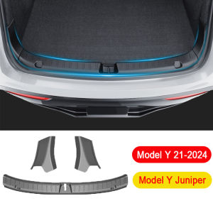 Rear Trunk Sill Cover For Tesla Model Y Juniper Launch 2025 2026 Trunk Sill Protector Mats TPE Loading Guard Side Insert Trims