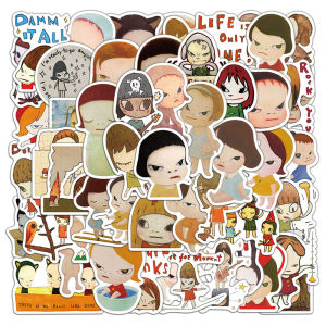 Yoshitomo Nara Kawaii Hoạt Hình Đề Can 10/30/50 Chiếc Nghệ Thuật Minh Họa Graffiti Dán DIY Vali Điện Thoại Laptop Chống Thấm Nước Nhật Bản Dễ Thương Miếng Dán