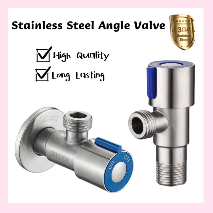 304 Stainless Steel Angle Valve Bathroom Faucet Angle Stop Valve Lazada