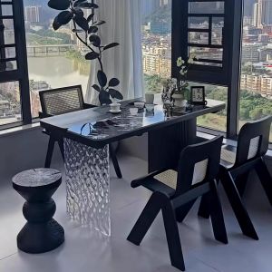 Modern Minimalist Solid Wood Tea Table Chair Set Home Living Room Balcony Tea Making Zen Tea Room Tea Ceremony Furniture