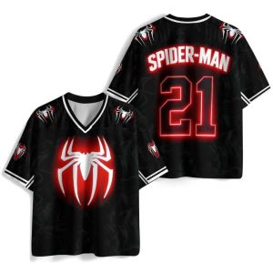 Hasbro | 2026 Popular Summer New Spider Man Hero Childrens Adult Parent-child Leisure Sports Fashion Couple Breathable V-neck Jersey