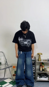 JINISO Oversize Baggy Loose Jeans Pria 780