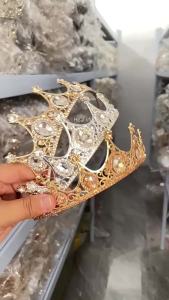 New Rhinestone Crown Bridal Wedding Headpiece Lolita Princess Birthday Hair Accessory Alloy Full Diamond Crown