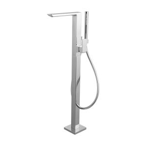 Floor Mounted Bathroom Faucet Handheld Shower Mixer