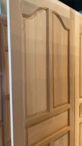 PANGMAI(ปางไม้ อุบล ) ประตูไม้แกะสลักลาย P53 บานคู่ ใช้งานได้ทั้งภายในและภายใน ไม้ผ่านการอัดน้ำยากันมอดและอบแห้งแล้ว [พร้อมจัดส่งทั่วประเทศ]