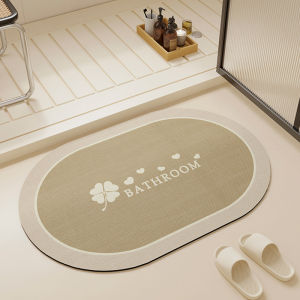 Bathroom Mat Soft Silicon Dendroid Water Absorbent Non-Slip Pad Toilet Washable Foot Rug Quick Dry Carpet Home Use Floor Mat