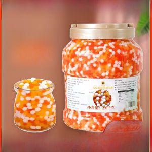 QQ Colorful Ball Barrel 2.75kg-Color Crystal Coconut Jelly Cube Bubble Tea Special Raw Materials Dessert Fruit Fishing Ingredients