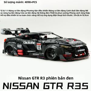 GULY | Mô Hình Xe RC GTR R35 Black Samurai Widebody Lowrider Đồ Chơi Lắp Ráp