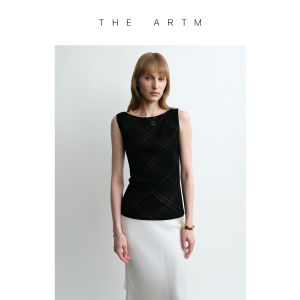 Mesh Collar Sleeveless Waist Shaped Vest Top