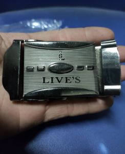 KEPALA GESPER IKAT PINGGANG 4CM BLACK NIKEL.