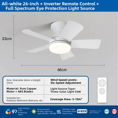 HD | Ceiling Fan Light for Bedroom Dining Room Corridor Balcony Study 2025 New Model