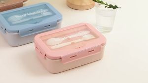 Lunch Box set with cutlery Bekas Makanan Bekal Bento Box Tapau Lunch Box Food Warmer PP Lunch Box Tupperware 饭盒 午餐盒