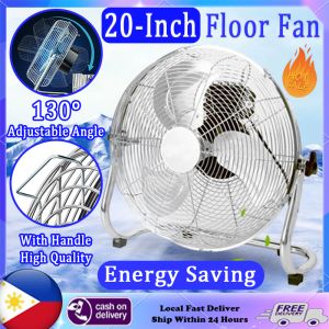 Electric Floor Fan Heavy Duty 20 Inch Floor Fan Inverter Industrial Electric Fan Metal Blade 10/16 Inch Desk Fan Silent Industrial Fan Powerful High-Power Desktop Electric Floor Fan For Warehouse Office Home Kitchen