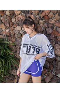 Sports Swimsuit Womens Special for Swimming Gym Conceal Meat Large Chest Three-piece Set plus Size MM Liantao Brand