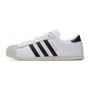 Giày Trượt Ván Đế Mỏng Adidas Trefoil Retro Classic Shell-Toe Dành Cho Nữ Kk0427 Da Đế Bằng Phía Trên