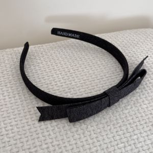 Korean Style Butterfly Knot Hairband Pure Color Anti-Slip Womens Hair Accessories Side Bangs Hairpin Fine Edge Fabric Hairband