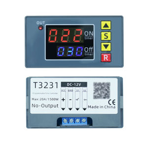 T3231 Cyclic Timer Relay DC12V/24V、 AC110V/220V Digital Display Timer Controller Suitable for Automotive Applications Etc.