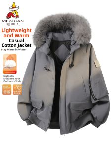 Mexican | Detachable Fur Collar Thickened Warm Winter Work Jacket