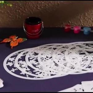 14PCS 11.8x3inch Christmas Border Stencils Reusable Holiday Painting Templates for Wall Fabric DIY Craft Decor
