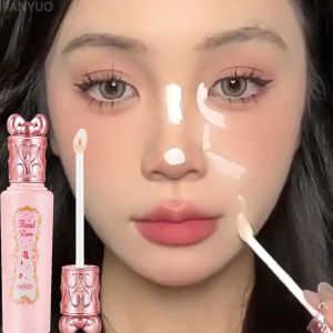 Pink Liquid Concealer Stick Whitening Lasting Moisturizing Cover Acne Spot Dark Circles Concealer Cream Brightening Face Makeup