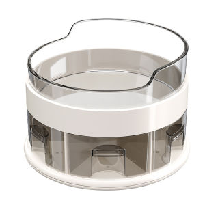 Kitchen Multi-functional Rotating Spice Box Storage Rack Countertop Organizer Tray Simple Modern Plastic Countertop Style