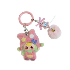 พวงกุญแจตุ๊กตาเด็ก3ขวบทำมืออุปกรณ์การ์ตูนสีลูกอมอุปกรณ์เสริมแบบแขวนกระเป๋า