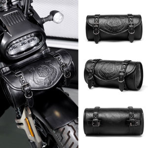 Vintage Motorcycle Tool Bag Roll Storage Pouch Universal for Harley Chopper Bobber Cruiser Retro Front Fork Handlebar Saddle Bag