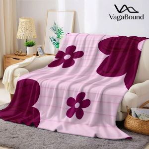 Magenta Flower Wood Flannel Blanket Warm Soft Halloween Christmas Decorative Couch Warm Cozy All-Season Gift