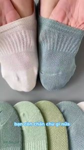 Tất cổ ngắn nam Mr.Socks có đệm cao su chống tụt gót chất liệu cotton co giãn thoáng khí - HAI-MIA-1401-1DOI
