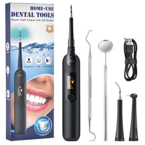 Electric Ultrasonic Dental Scaler Tooth Cleaner Machine Calculus Remover Cleaner Stains Tartar Teeth Tartar Remove with LED Display