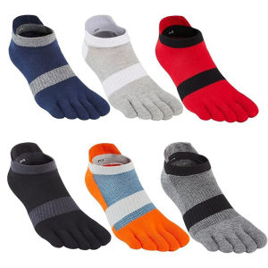 Large Plus Size Toe Socks Sport Mans Mesh Breathable Compression Sweat-Absorbing Fitness Elastic Five Finger Ankle Socks Student