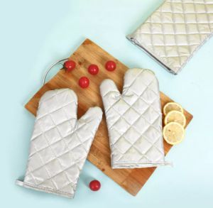 1pcs Kitchen Bakery Heatproof Microwave Baking Oven Mitt Thick Safety Gloves Extreme Heat Heat Resistant Baking Glove