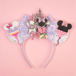 Disney | 2025 New Christmas Mickey Minnie Mouse Headband Women Disney Ear Hairband Kids Xmas Party Hair Accessories Hot Festival Cosplay