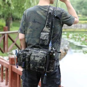 2025 ขายดี กระเป๋าลายพรางกลางแจ้งแบบยุทธวิธี Luya กระเป๋าสะพายไหล่แบบอเนกประสงค์ความจุขนาดใหญ่ กระเป๋าเป้สะพายหลังตกปลา น้ำหนักเบา กันน้ำ กระเป๋าตกปลาสำหรับเดินทาง