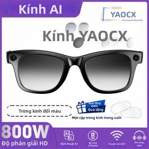 Kính Thông Minh Camera HD 8MP Nhận Diện Đối Tượng Bằng AI Hỏi Đáp Thông Minh AI Dịch Thuật AI Tương Thích Bluetooth Cho Android & iOS