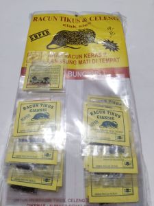 Racun tikus ciaksie satu pak 10 lembar (isi30 shaset) butiran original ciaksie