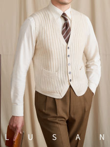 Wool Blend Knit V-Neck Vest Autumn Winter