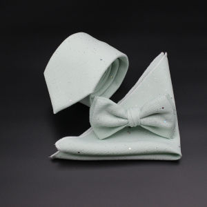 Winter Mens Designer Solid Color Linen Cotton Necktie Pocket Square Bowtie Set Skinny Red Brown Green Blue For Men Wedding Tie