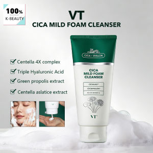 VT CICA MILD FOAM CLEANSERMoisturizing Foam WashPore-Refining Facial WashSkin-Friendly CleanserKorean SkincareKorean Makeup