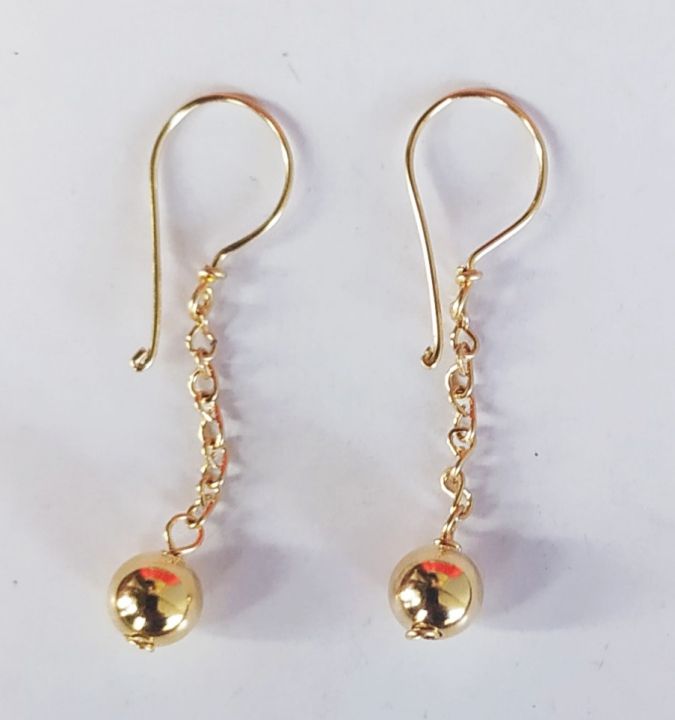 Gold Ball Earrings - 001-425-01712