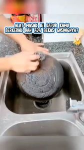 Pembersih Kerak Panci Wajan Hitam Gosong Paling Ampuh Serbaguna Terbaru