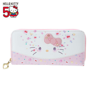 50 Th Anniversary Hello Kitty Clow M Cartoon Girl out Short Wallet Lipstick Mobile Phone Iron Clamp Small Bag