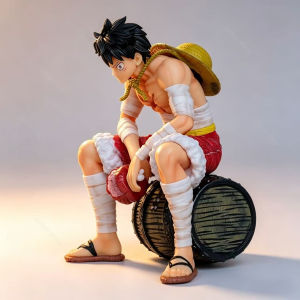 2026NEW One Piece Sitting posture Luffy Resonance Wine Bucket Eating Meat Luffy Drinking Solon Model Ornament Handmade Wholesale
