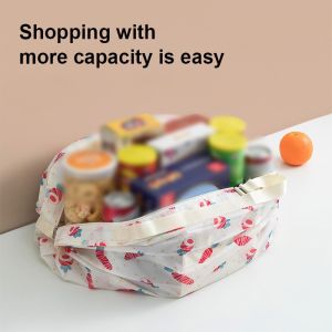 Women Shopper Bag Japanese Large Folding Tote Bag Travel Organizer Eco Shopping Bags Lady Market Bag Mujer Foldable Pouch Bolsos