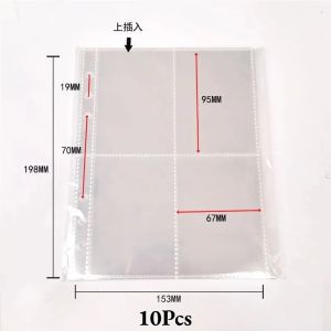 10sheets A5 Loose-leaf PP Transparent Pull-in Inner Page 6 Holes File Bag Photo Material Card Data Storage Book Inner Page